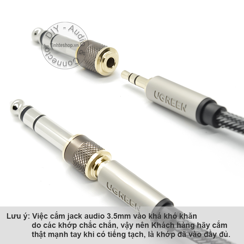 audio connector 3.5mm female to 6.35mm male stereo