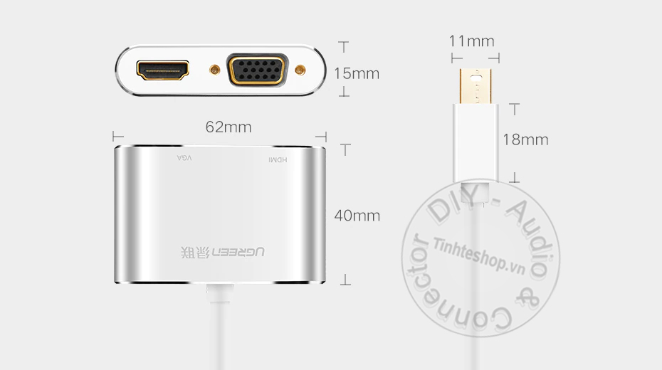 Mini Displayport to HDMI VGA 4K