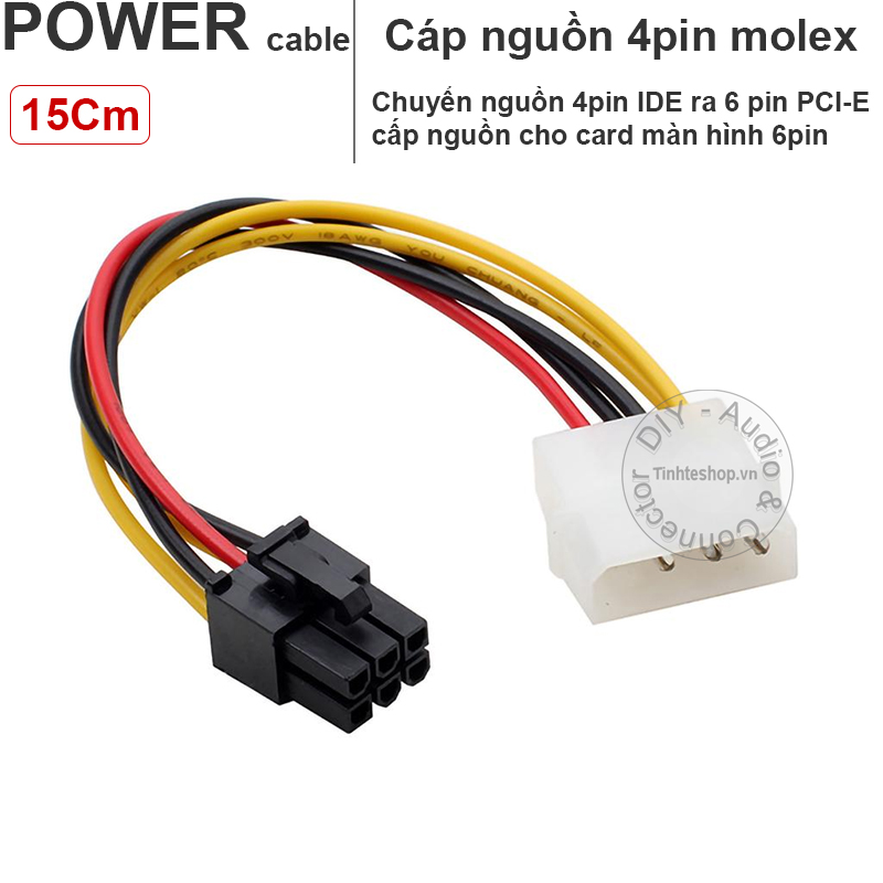 Molex IDE 4 pin sang 6 pin VGA