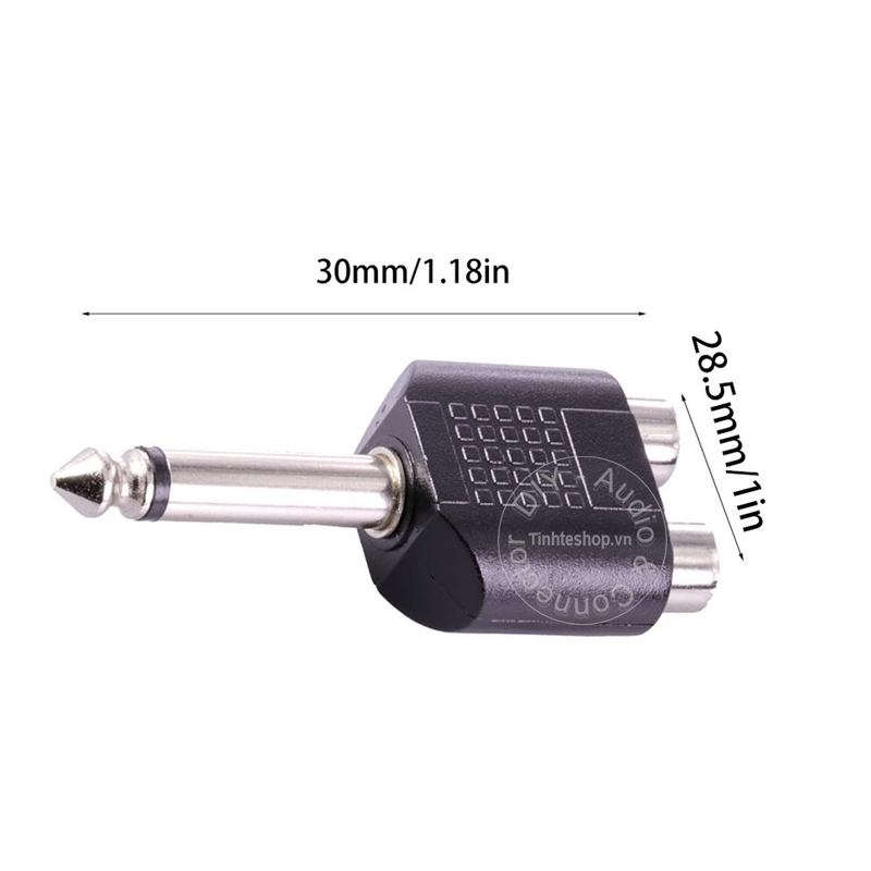 Đầu chuyển 6.5mm ra 2 AV RCA
