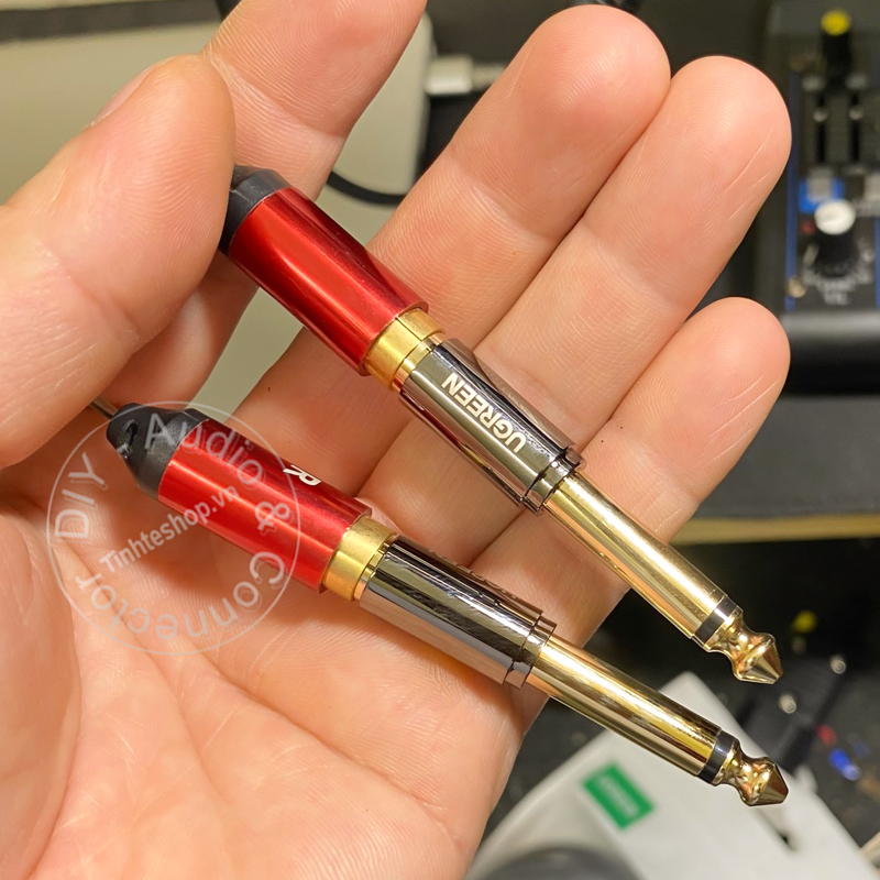 6.35mm male to female RCA adapter