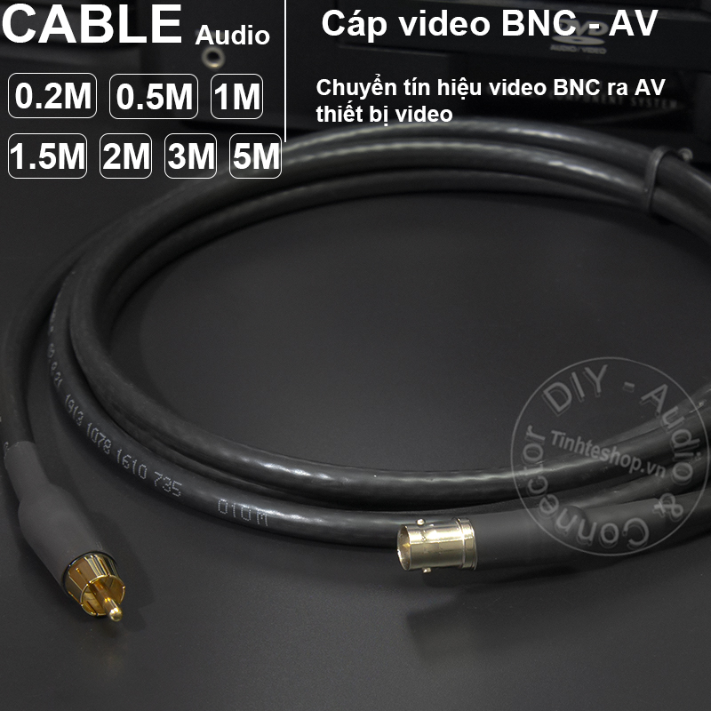 BNC female to AV male cable