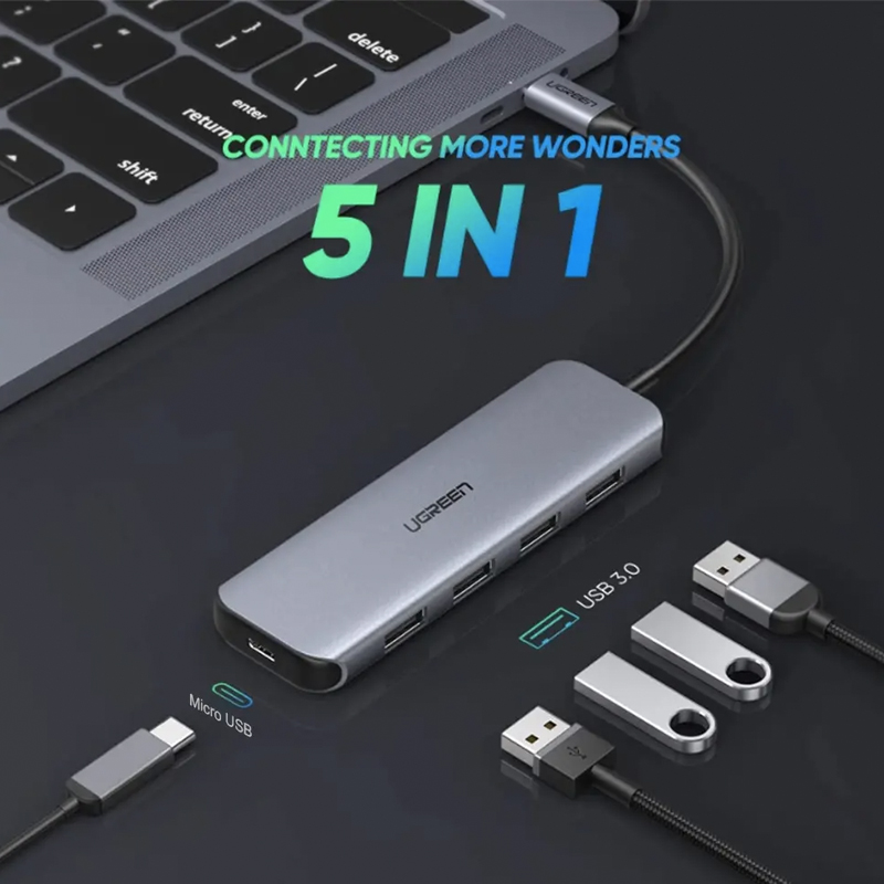 bộ chia usb 3.0 4 cổng ugreen cm207 50768
