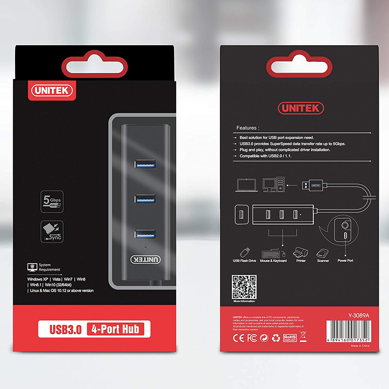 Bộ chia USB Unitek y-3089