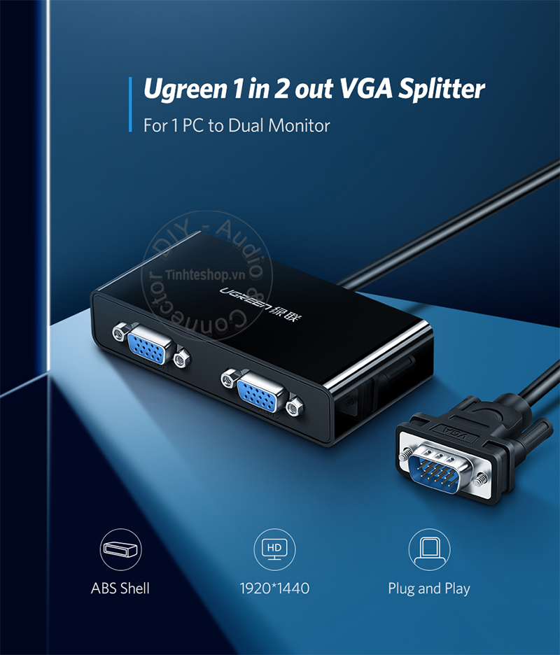 250MHz 2-port VGA splitter