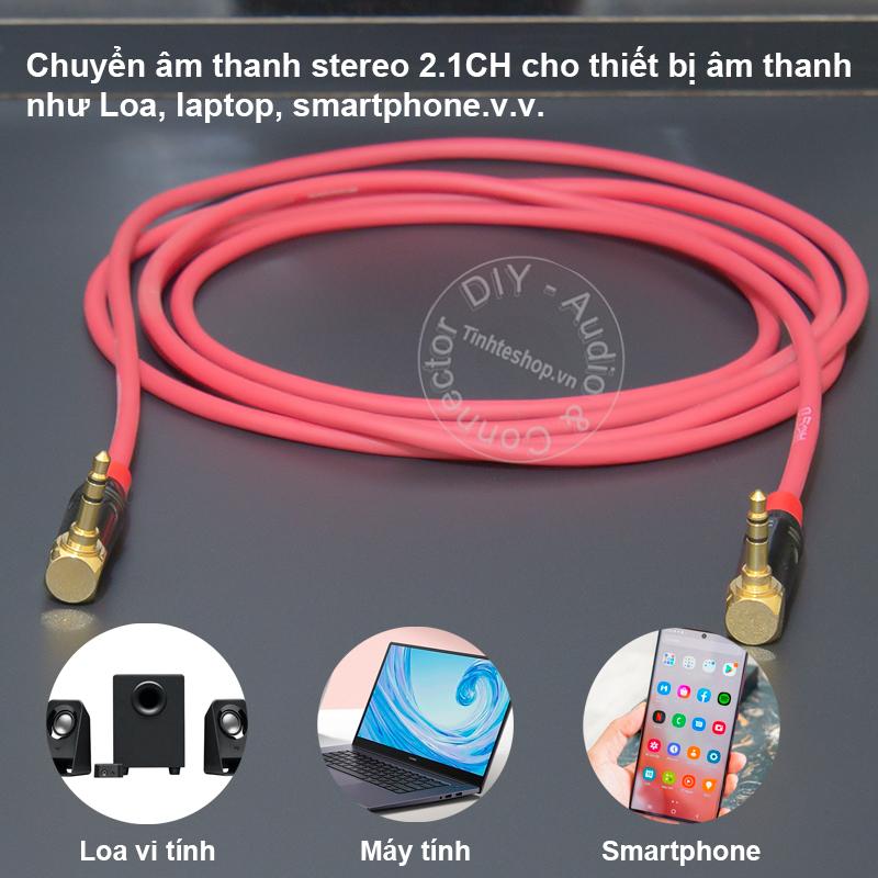 1/8 Stereo Cable for Smartphone Computer Speakers