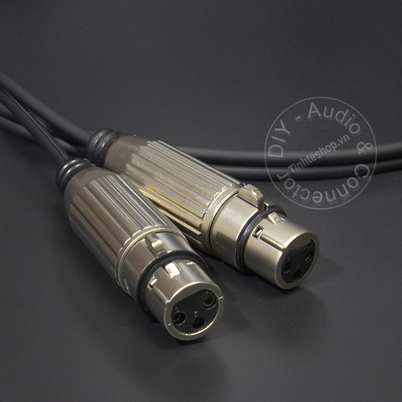 6.5mm mono to 2 XLR male cable