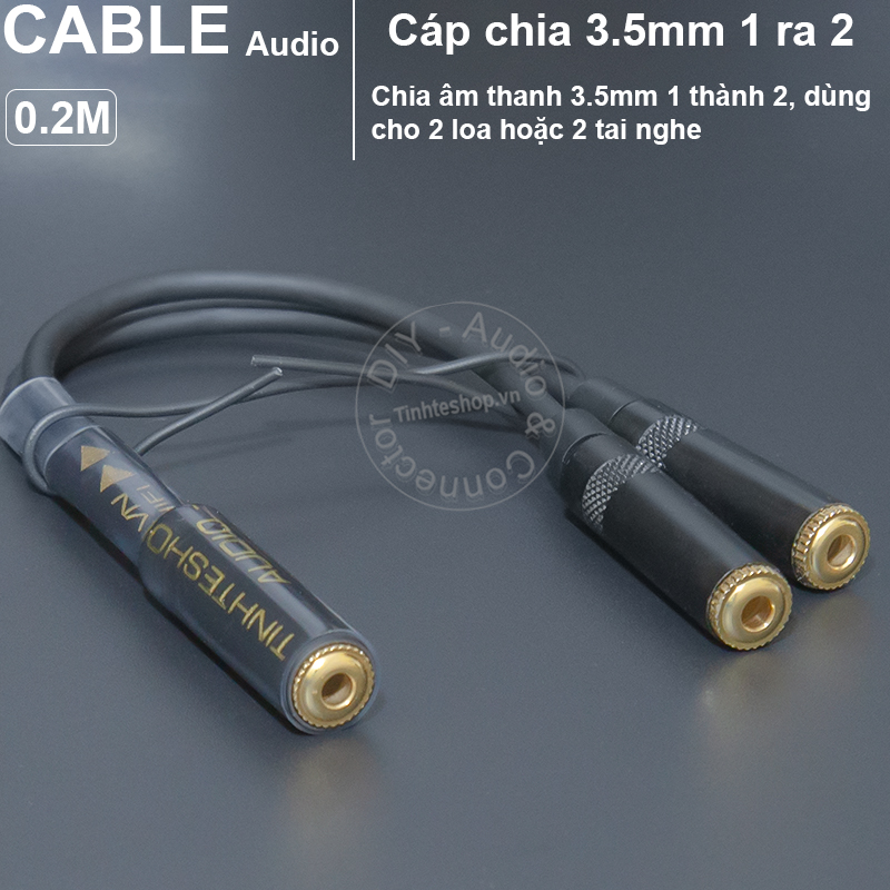 3.5mm female to 2 female audio cable