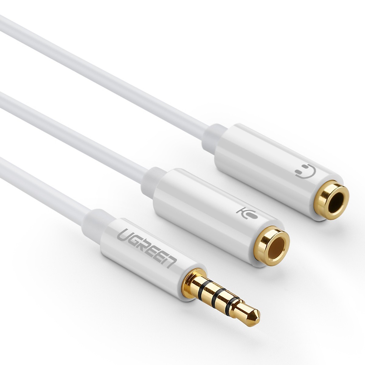 cáp chia audio 3.5mm 1 ra 2 ugreen 10789