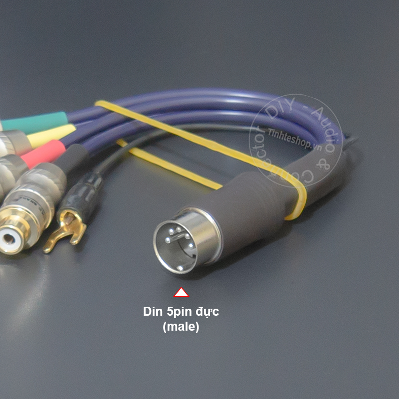 MIDI 5 pin to 4 RCA female cable