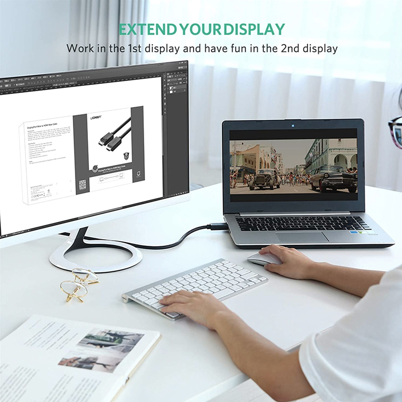 dây displayport ra hdmi 4k ugreen dp101