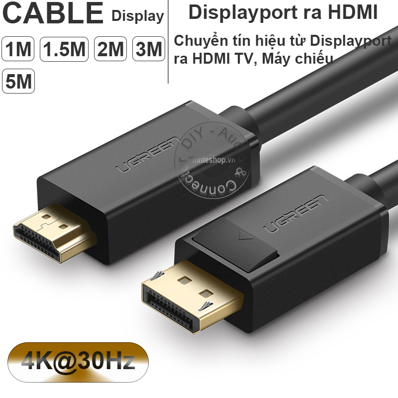 dây displayport ra hdmi 4k ugreen dp101