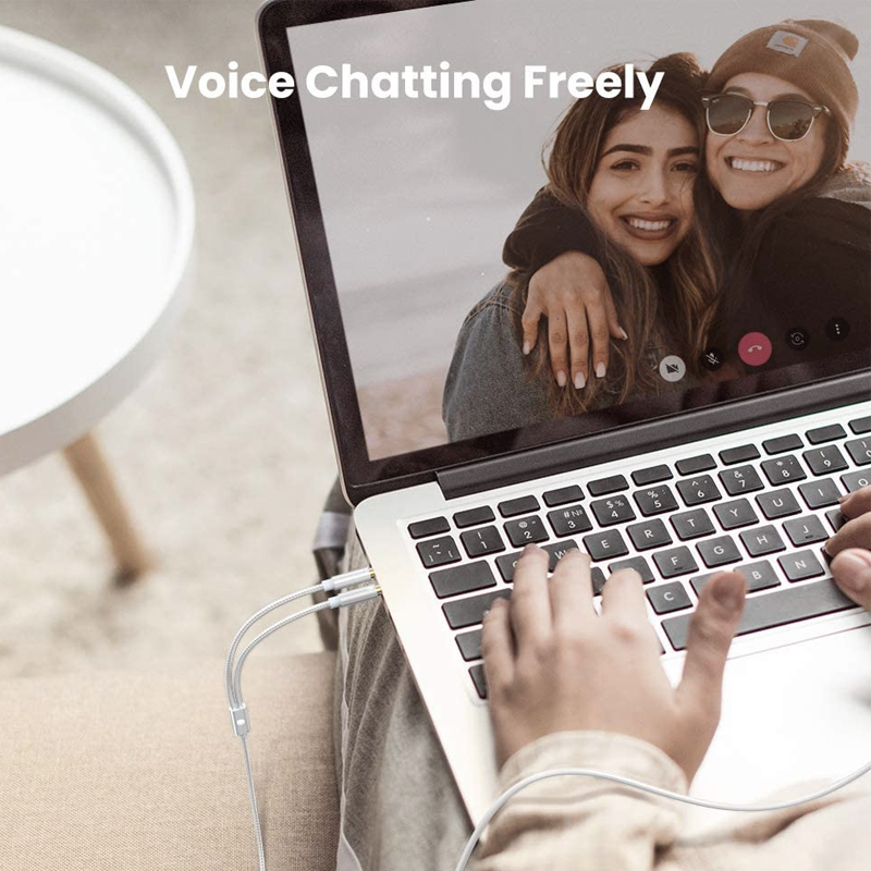 cáp gộp 2 đầu 3.5mm đực ra 1 đầu 3.5mm cái ugreen 10790