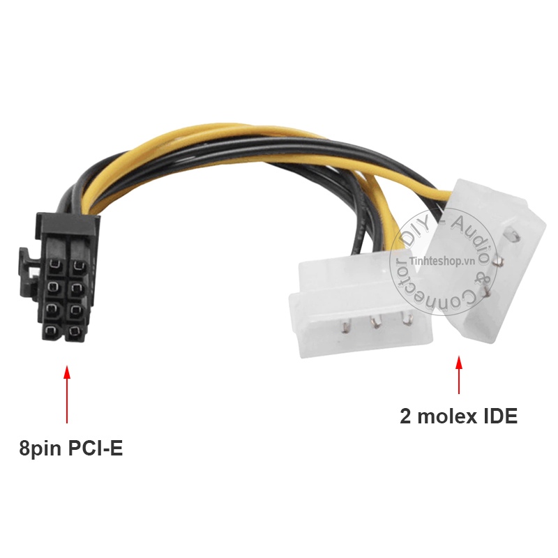 2 IDE 4pin to 8pin PCIe