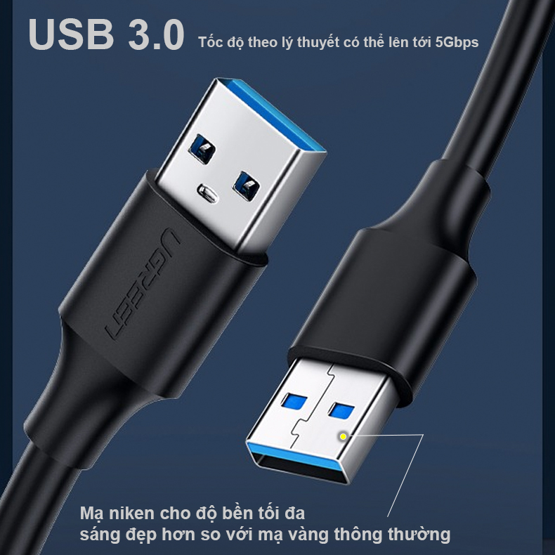 cáp usb 3.0 am-am ugreen us128