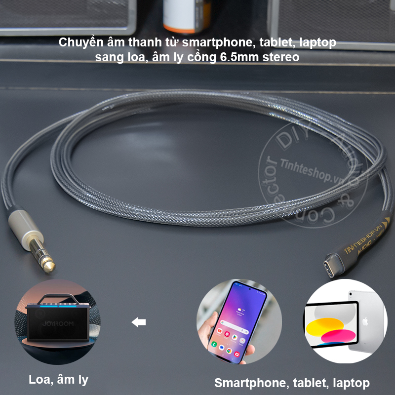 USB-C to 6.35mm TRS HIFI ALC5686 32bit cable