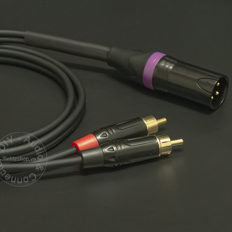 cáp ba lăng xlr đực ra 2 av rca DIY tinhteshop.vn