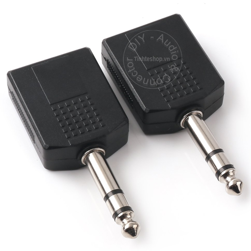 Jack chia âm thanh 6.35mm đực ra 2 6.5mm stereo