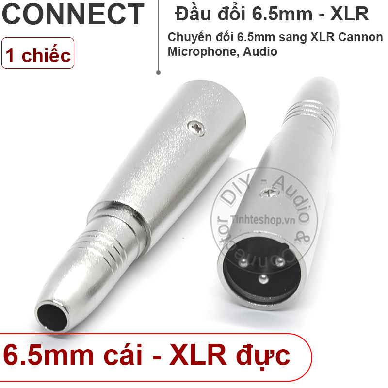 Đầu chuyển 6.5mm sang XLR đực stereo/mono