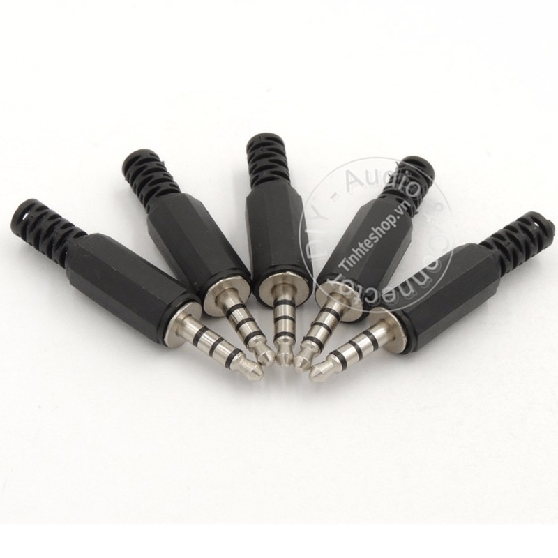 3.5mm male TRRS solder jack plug