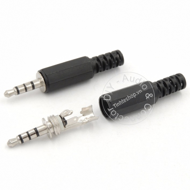 3.5mm male TRRS solder jack plug