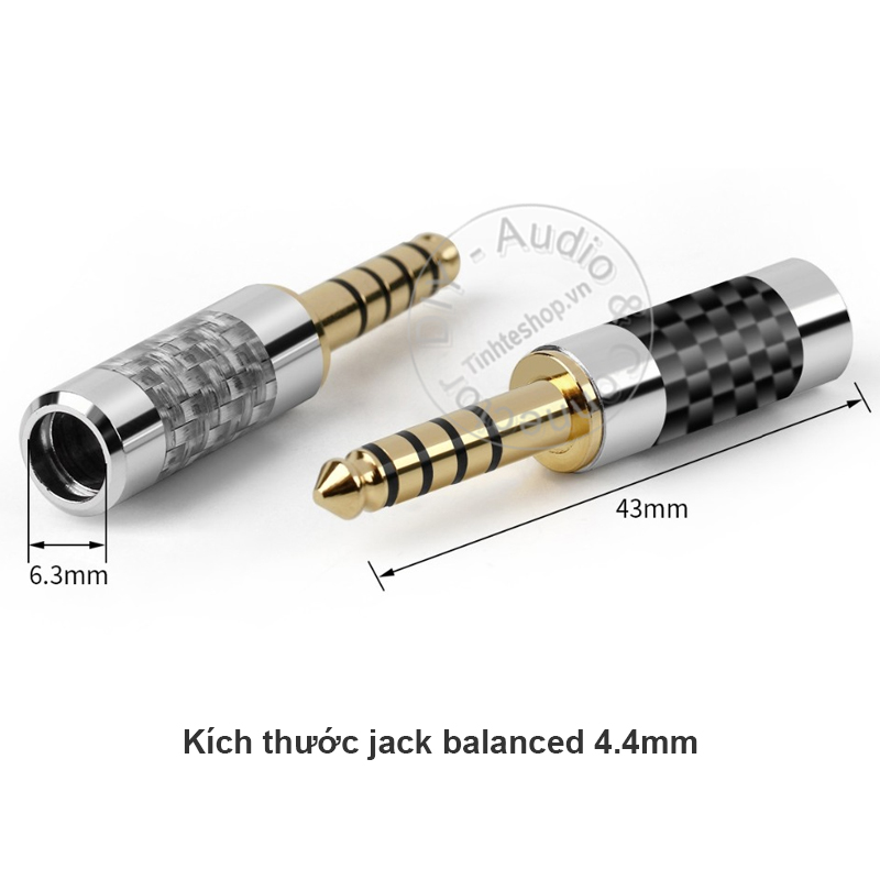 Jack for balanced audio soldering 4.4 OD6mm