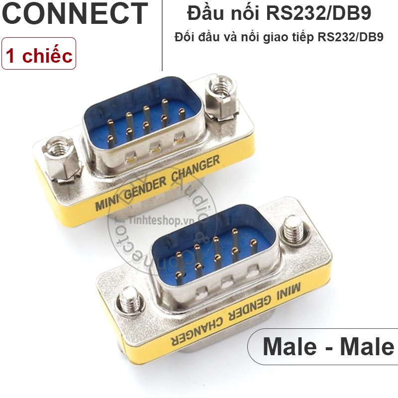 Đầu nối DB9 RS232 2 đầu đực