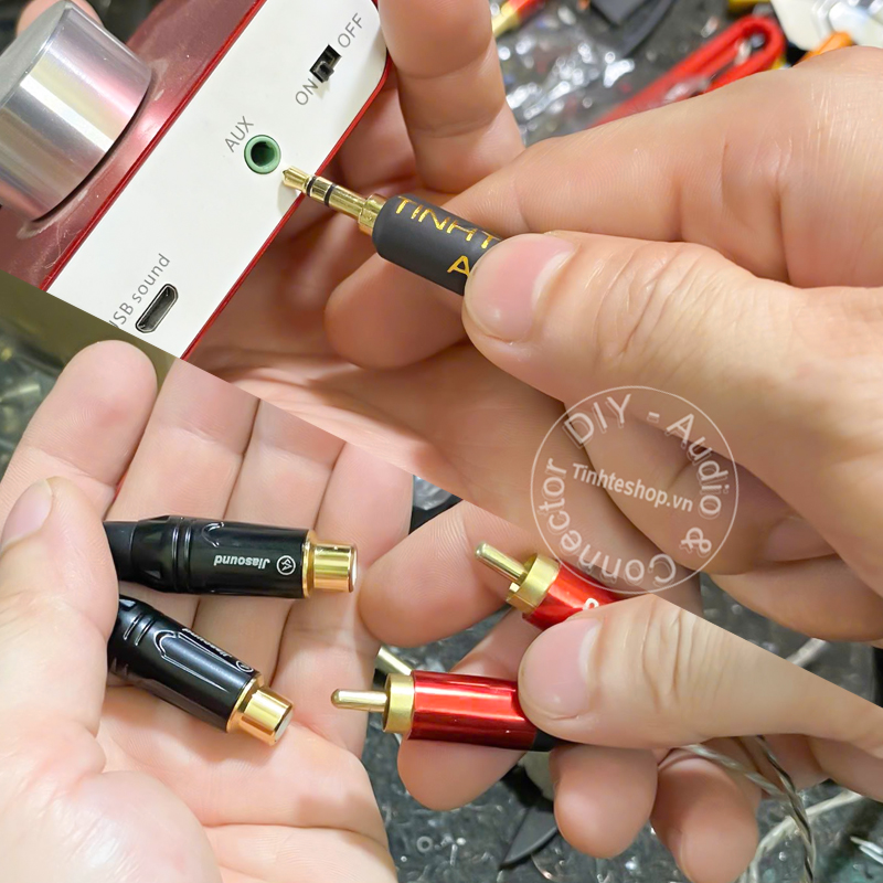 3.5mm male to 2 RCA female cable 15Cm