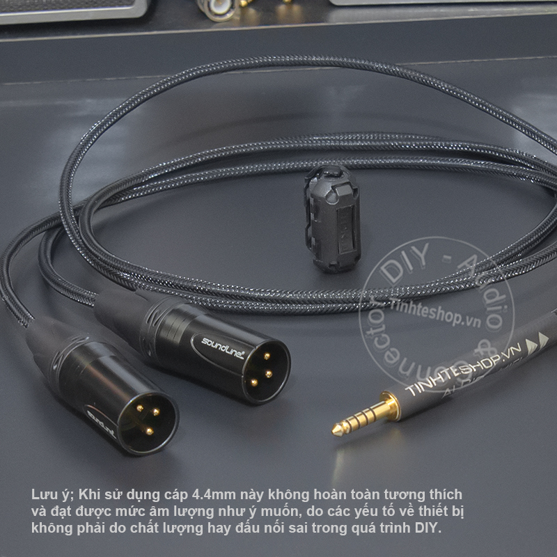 4.4mm out 2 male XLR balanced audio cable DIY