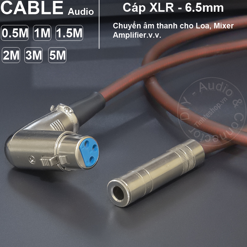 XLR female to 6.5mm female cable