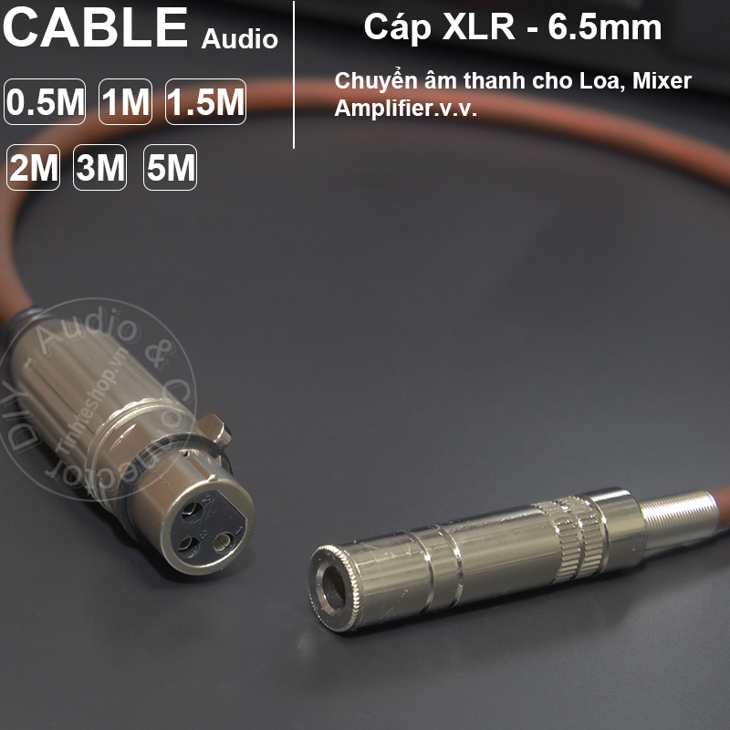 XLR female to 6.5mm female cable DIY