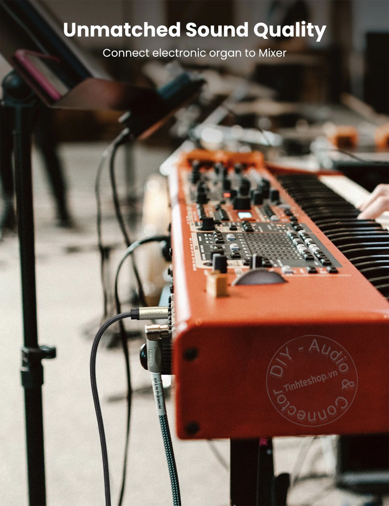 6.35mm mono cable guitar link