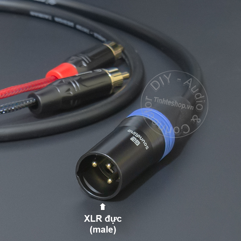 DIY male to 2 RCA XLR audio cable