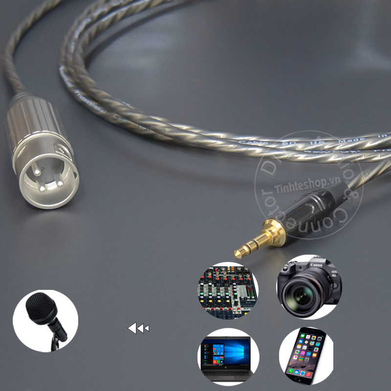 Cáp canon đực sang 3.5mm unbalanced