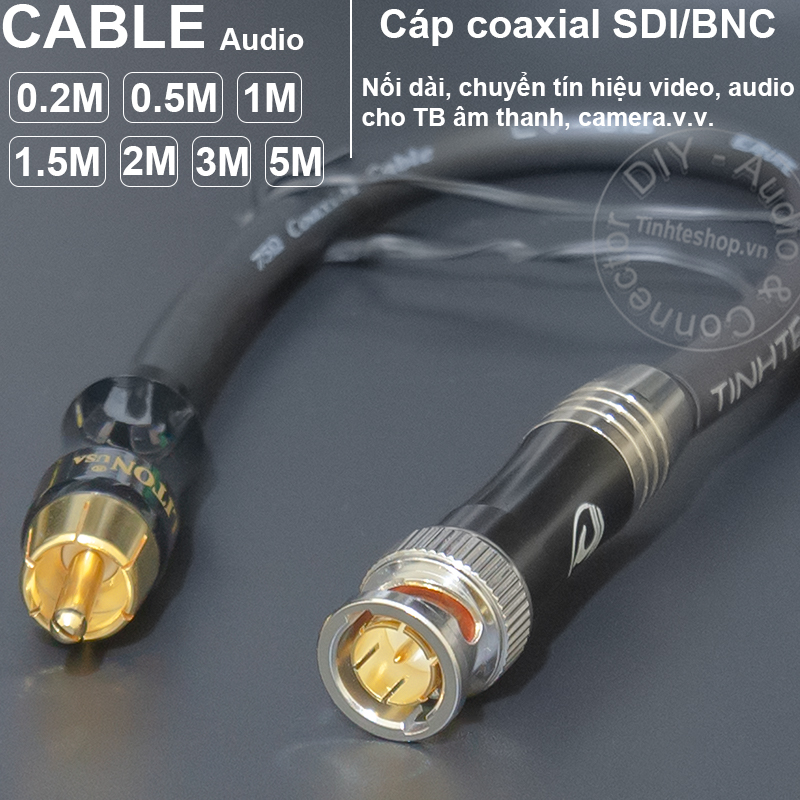 Do-it-yourself HD-SDI BNC to AV digital video tape cable
