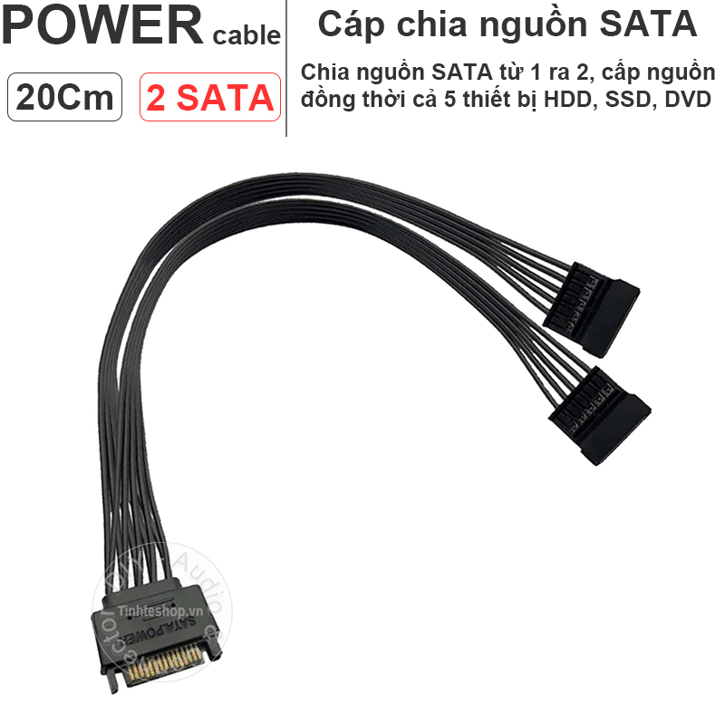 SATA powe cable 1 in 2 out