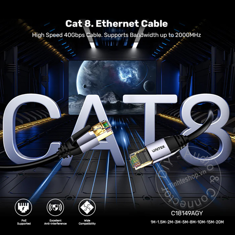 Cáp mạng Cat8 Unitek