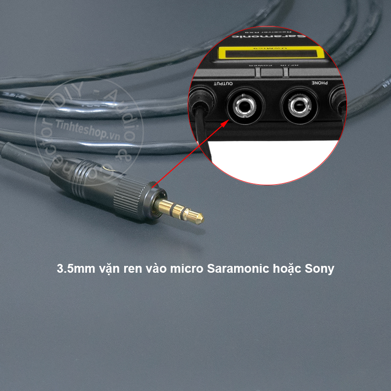 3.5mm male to XLR male adapter for Saramonic and Sony microphone receivers into mixer