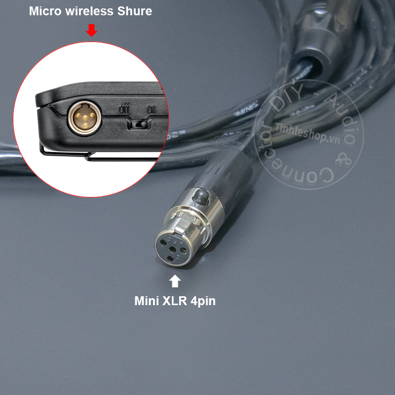 Dây 6.5 sang TA4F mini XLR 4pin