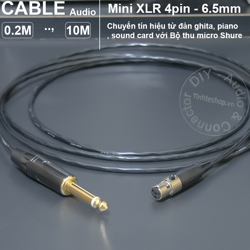 Dây 6.5 sang TA4F mini XLR 4pin