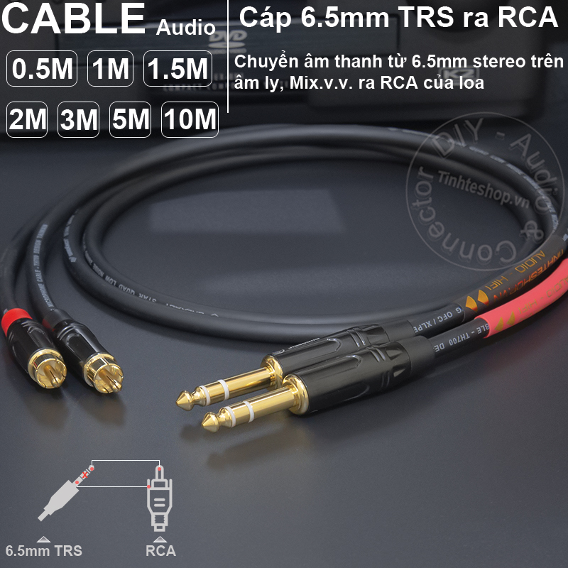 6.5mm TRS to RCA cable