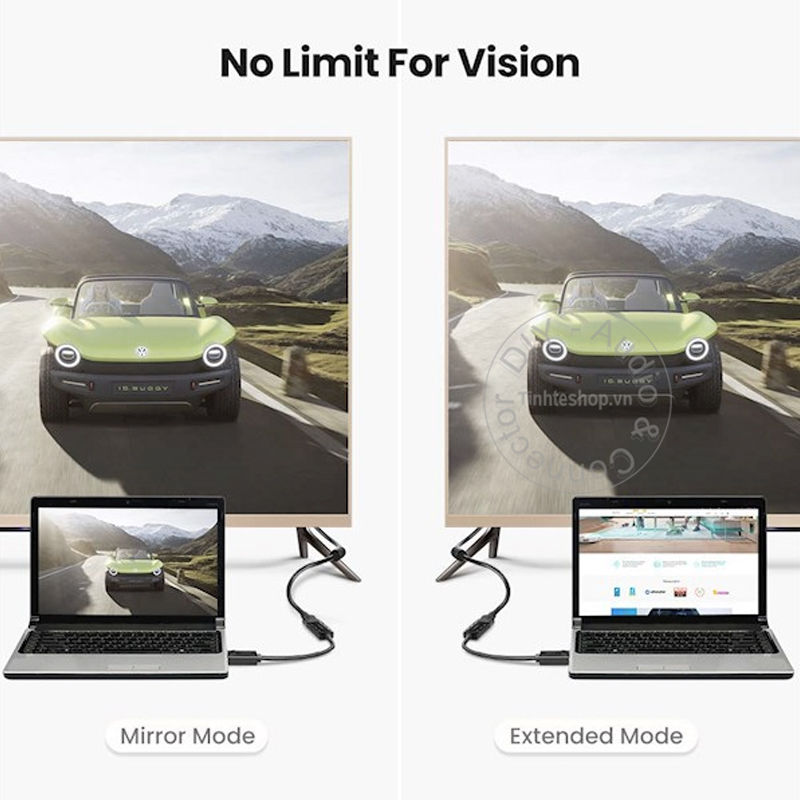 chuyển đổi dp sang hdmi 4k ugreen mm137 40363