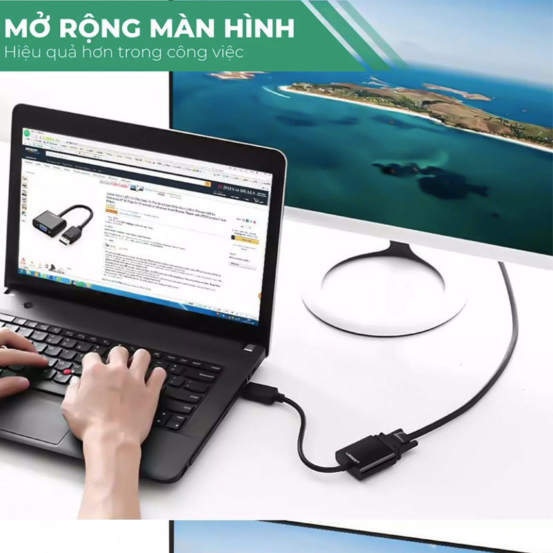 displayport ra vga 1080p ugreen dp109 20415 tinh tế shop