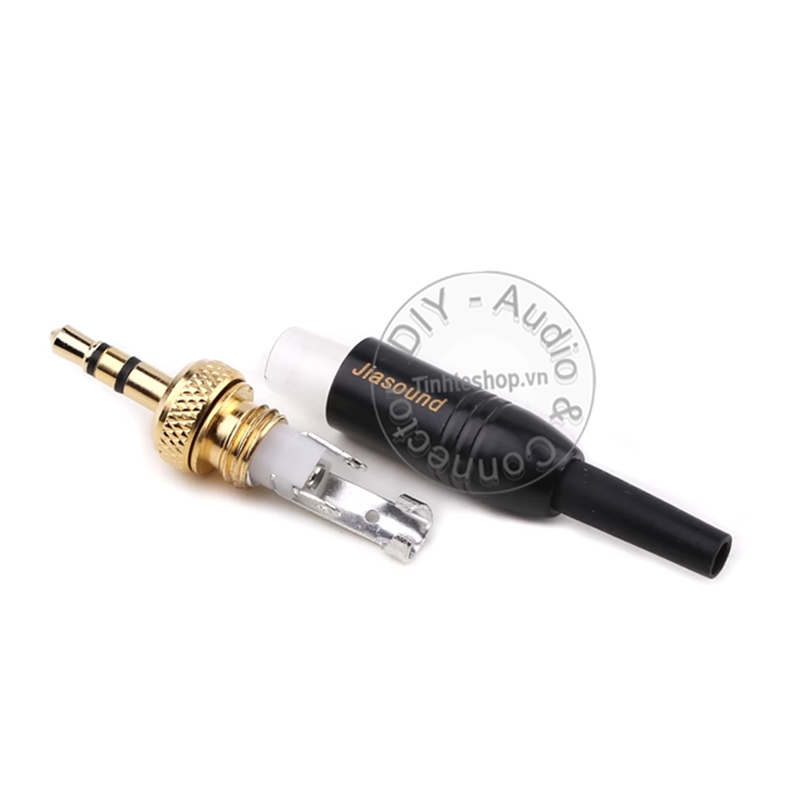 Stereo microphone plug with lock