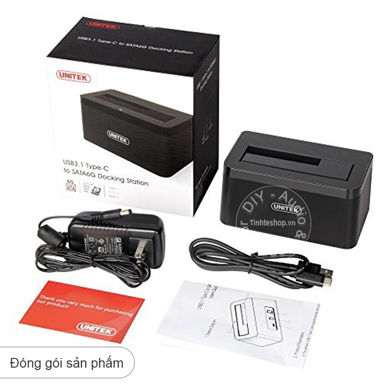 docking sata cổng usb-c gen 2 10gb unitek y3605