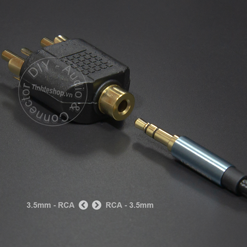 3.5mm female to 2 RCA male jack plug
