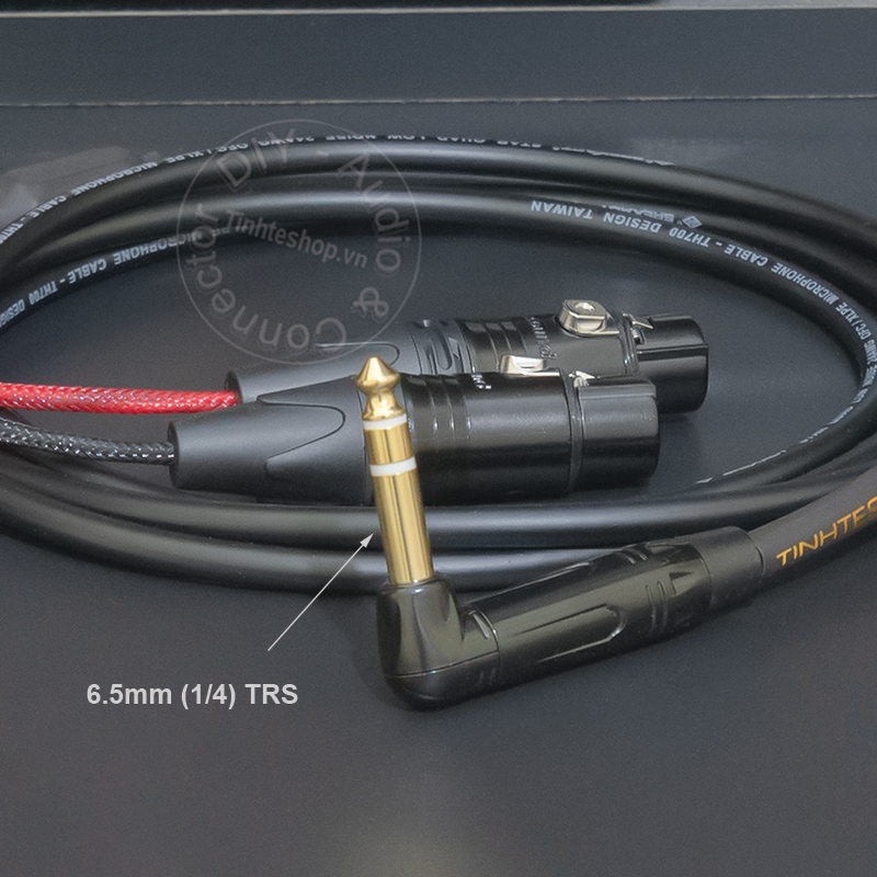6.35mm to 2 XLR female stereo cable