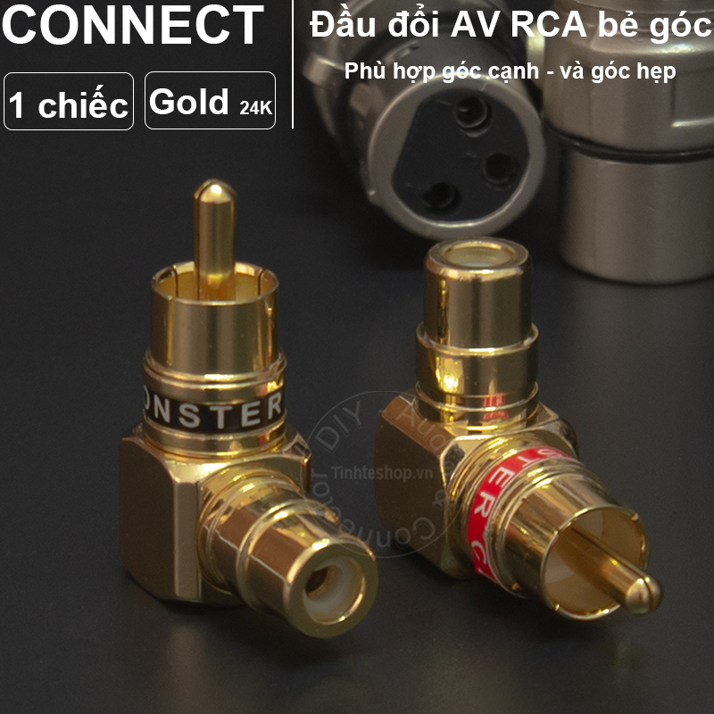 RCA male to RCA female angles adapter