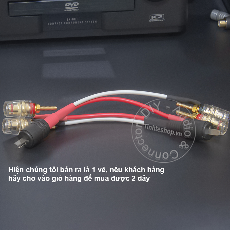 DIY 2pin DIN to banana plug audio cable for European amplifier