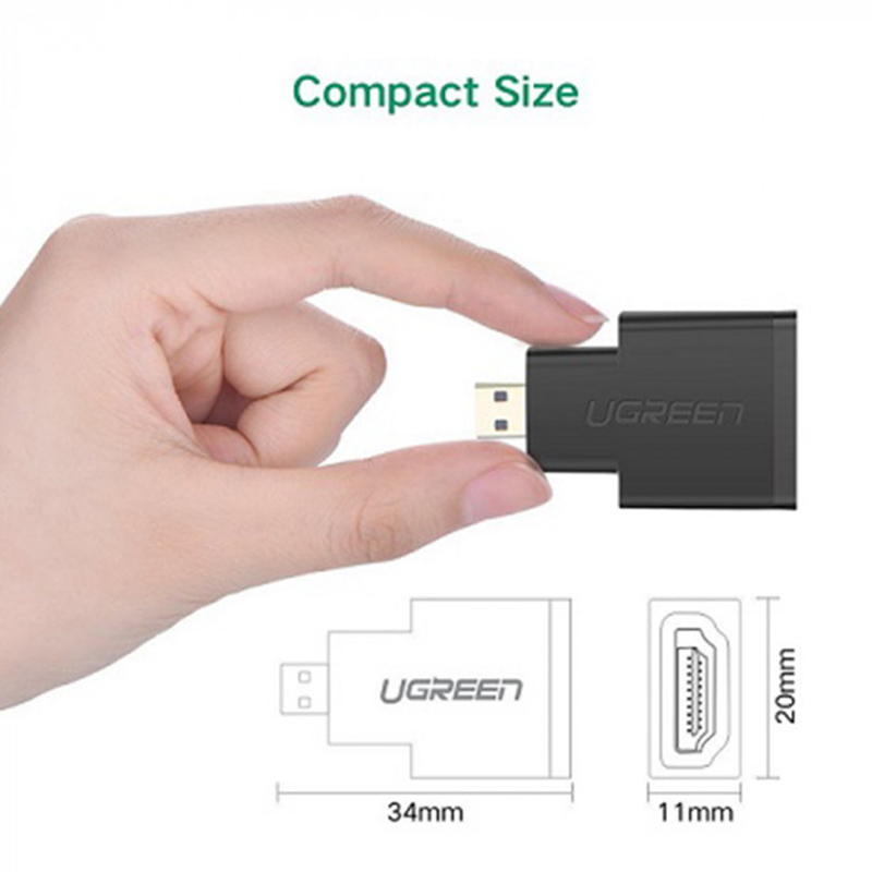 Micro HDMI to HDMI female adapter